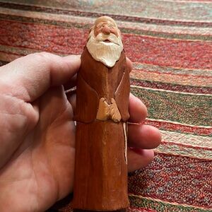 Vintage Bearded man Figurine in monks hooded robe with rope belt